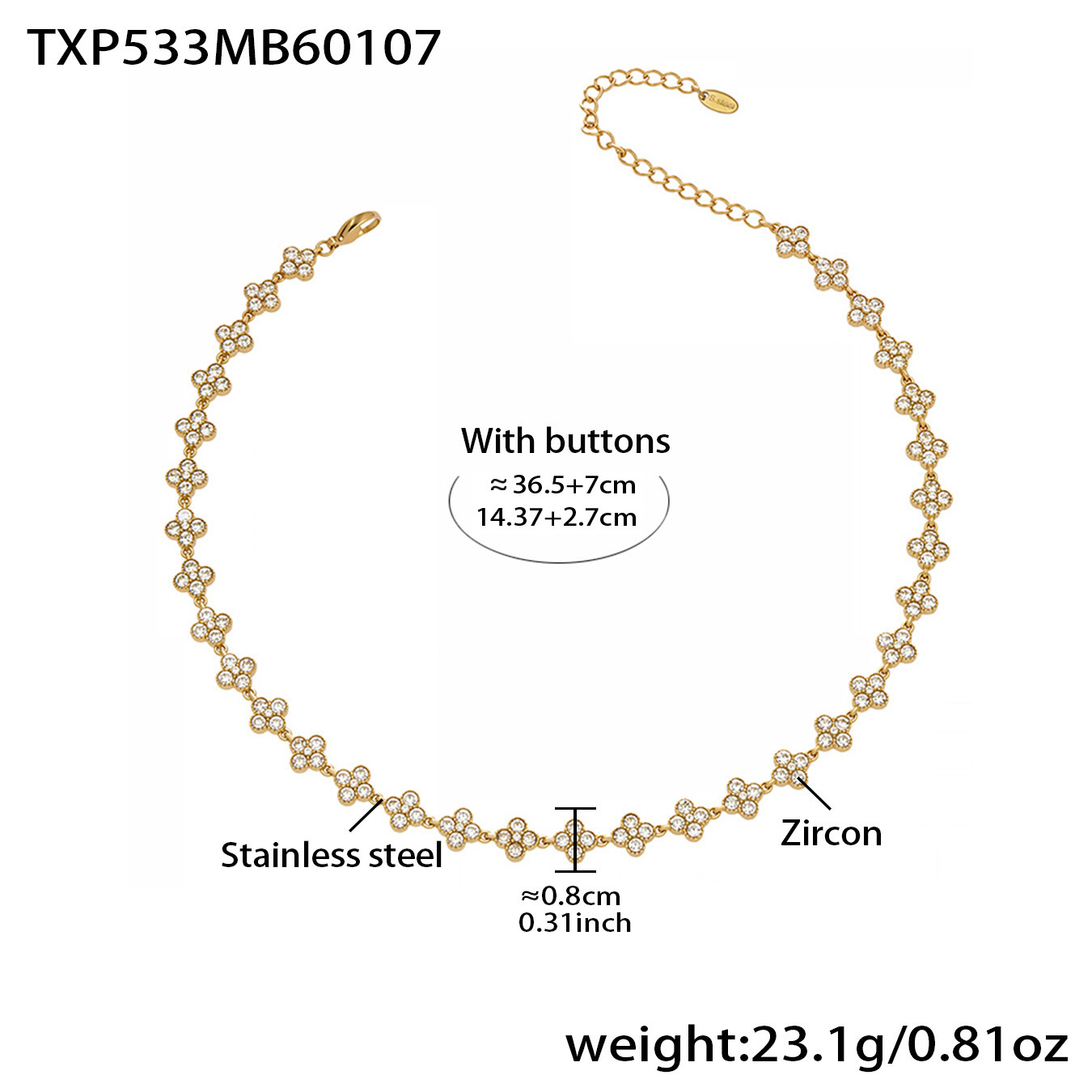 Luxury Sakura Bracelet / Necklace / Ring / Earrings / Set