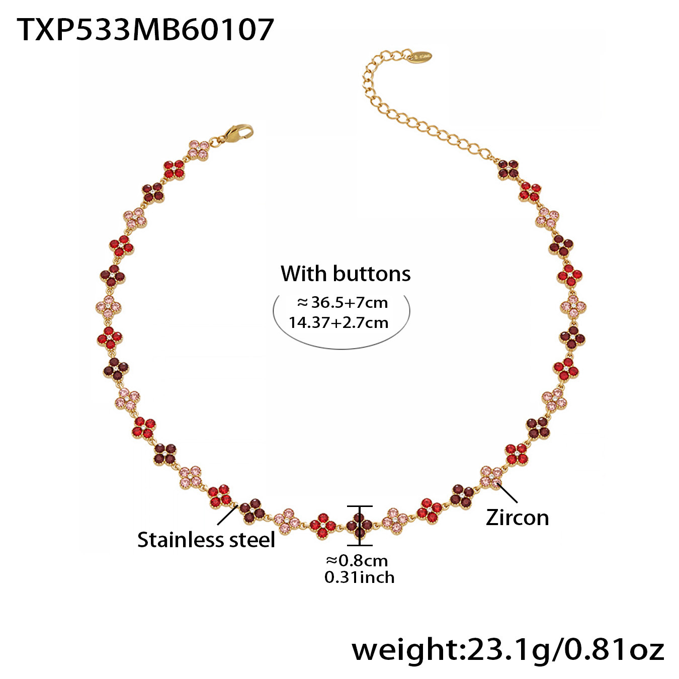 Luxury Sakura Bracelet / Necklace / Ring / Earrings / Set
