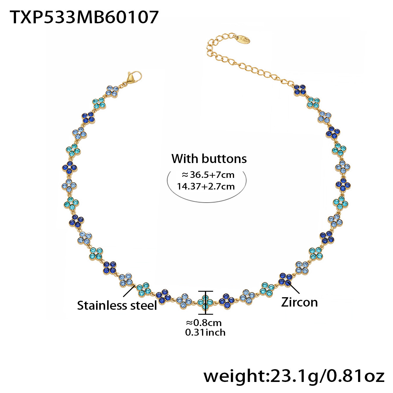 Luxury Sakura Bracelet / Necklace / Ring / Earrings / Set