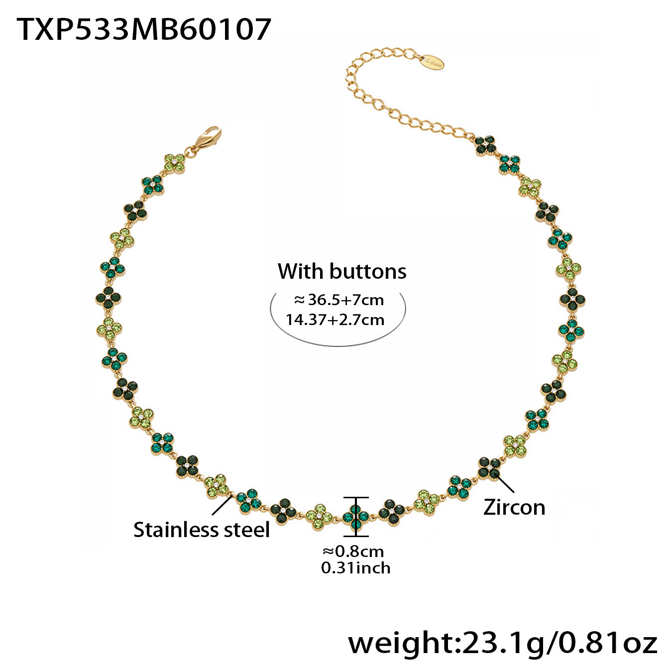 Luxury Sakura Bracelet / Necklace / Ring / Earrings / Set