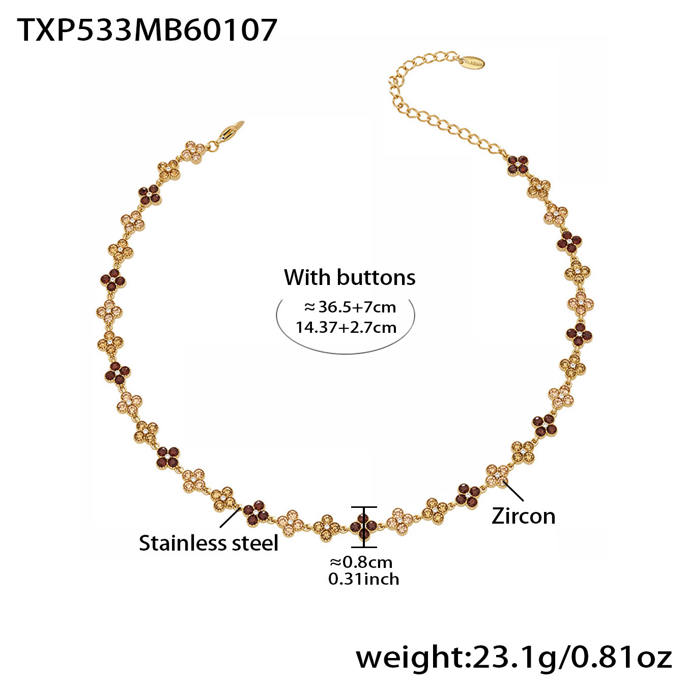Luxury Sakura Bracelet / Necklace / Ring / Earrings / Set