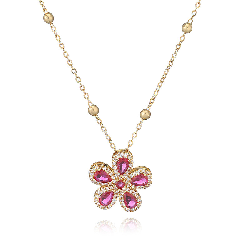 Five Petal Flower Necklace / Ring / Set