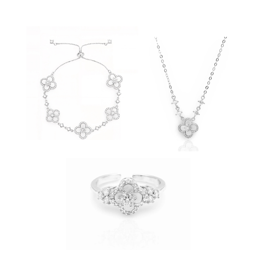 Silver Sakura Set（necklace/bracelet/earing/ring）