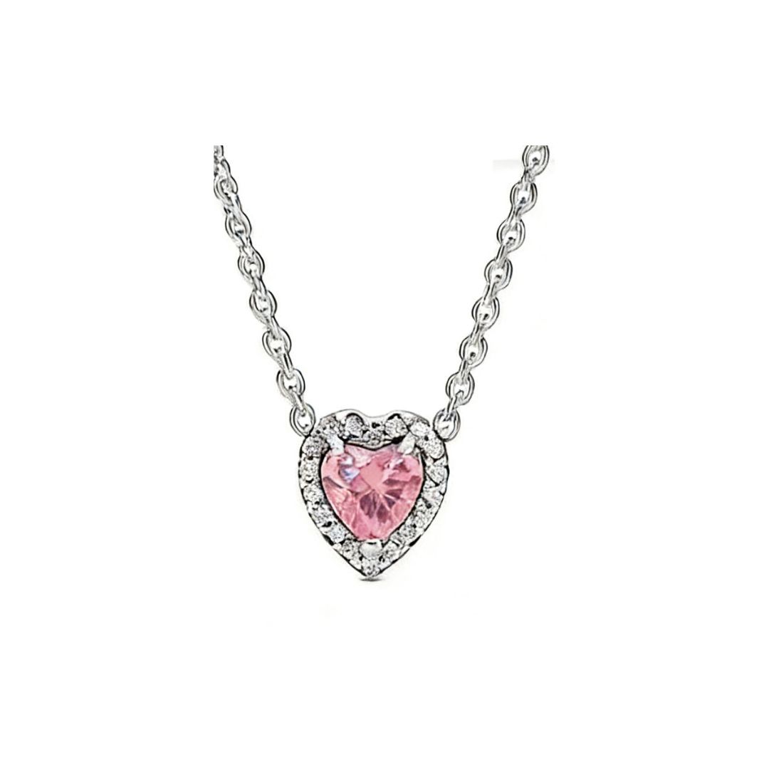 Pink silver Heart -【Necklace/Ring/Earrings/Set】| S925 Silver