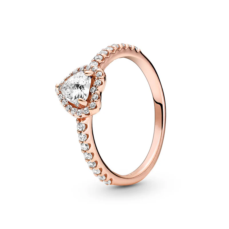 S925 Sterling Silver Elevated & Sparkling Heart collection-Necklace / Ring / Earrings / Set