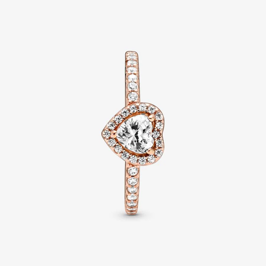 S925 Sterling Silver Elevated & Sparkling Heart collection-Necklace / Ring / Earrings / Set