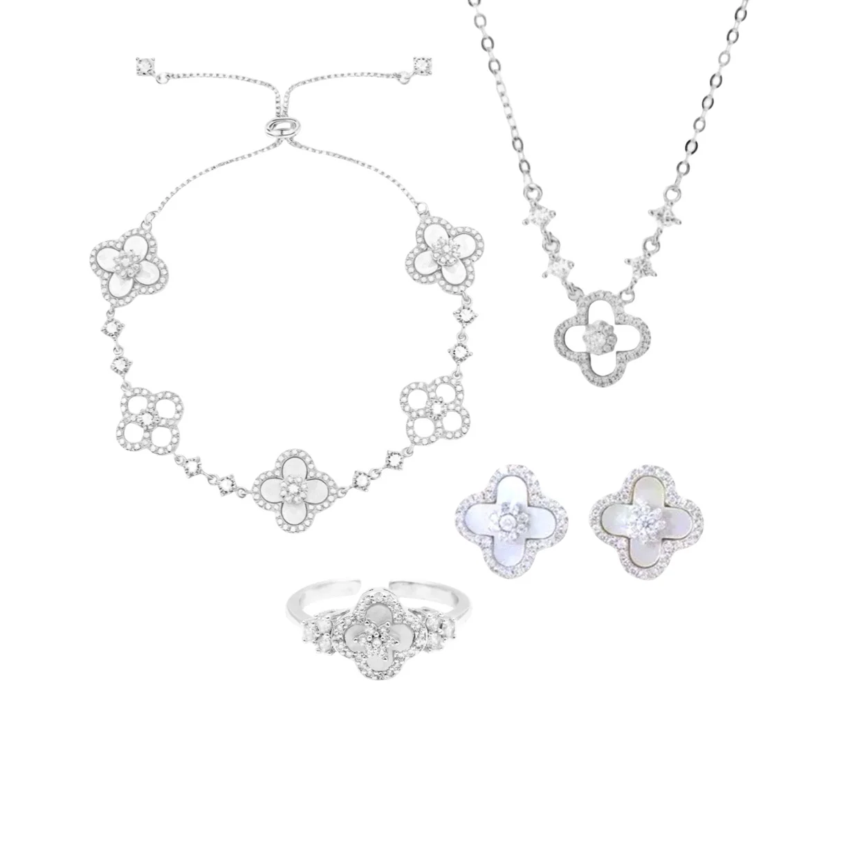 Silver Sakura Set（necklace/bracelet/earing/ring）