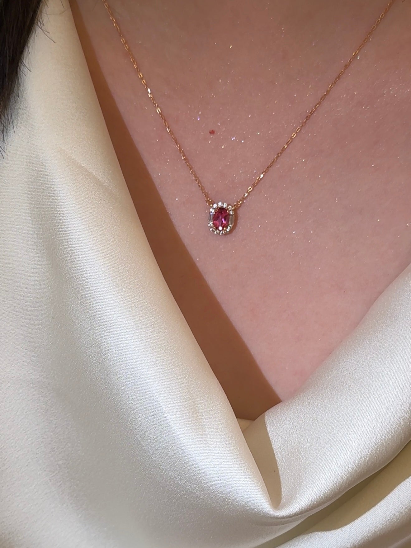 Pink Sapphire Necklace