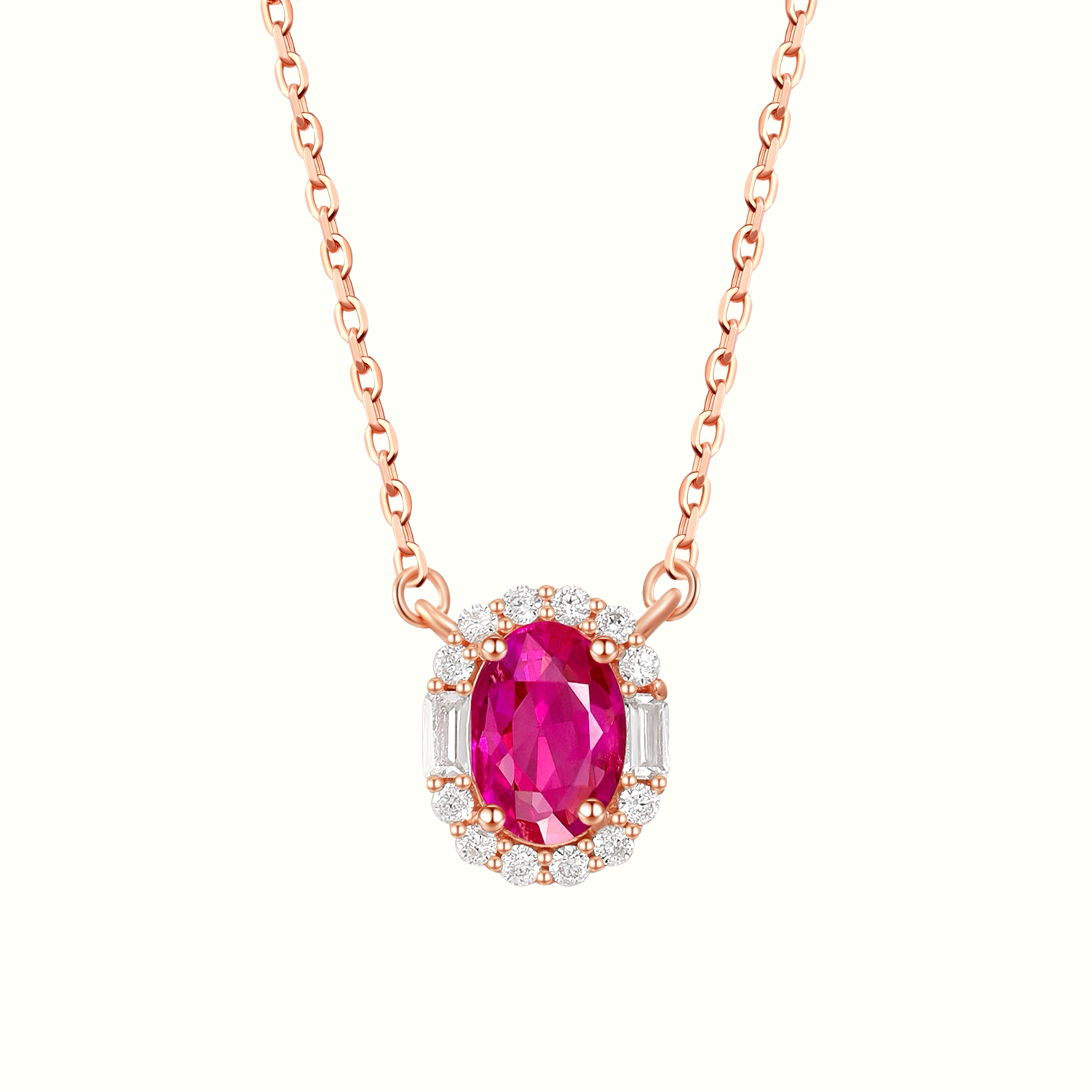 Pink Sapphire Necklace