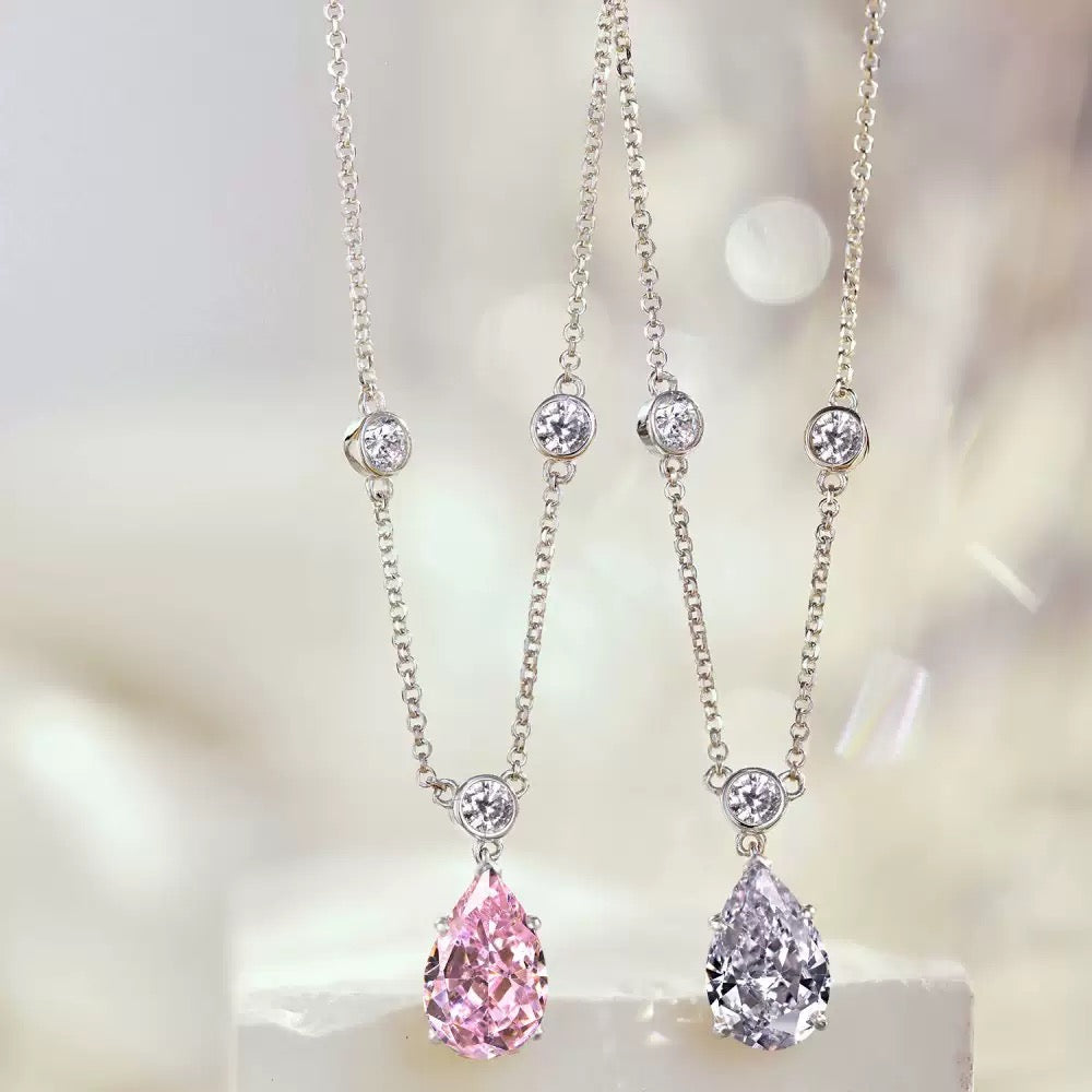 Oval Diamond Love Necklace