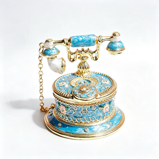 Enamel Jewelry Box & Phone Decor