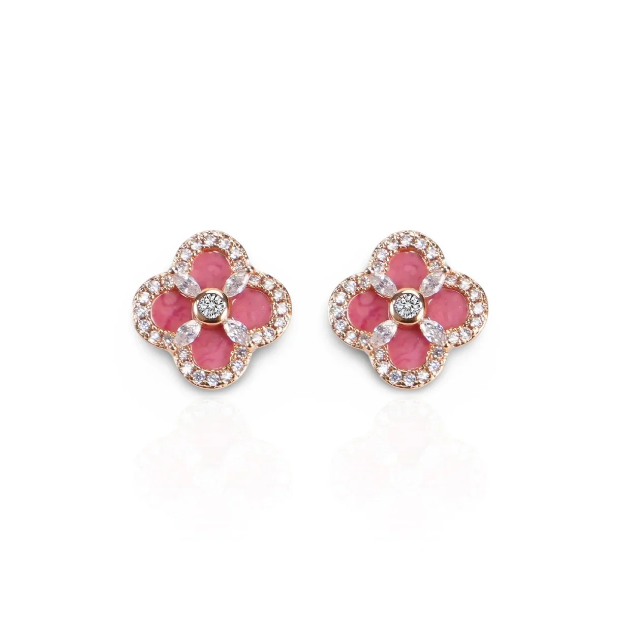 Peach Pink Gold Sakura Set（necklace/bracelet/earing/）