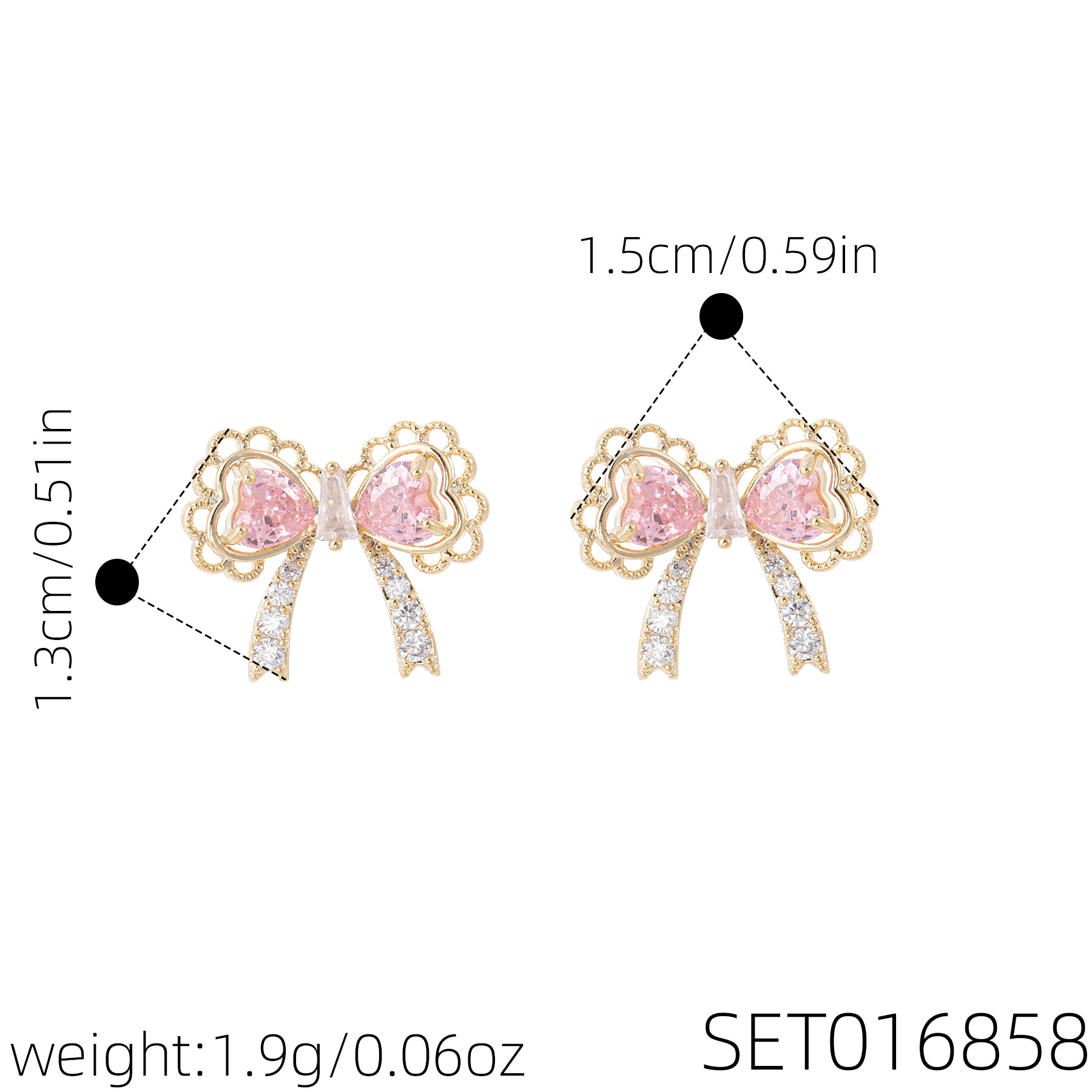 Lace bow -【bracelet/earrings】