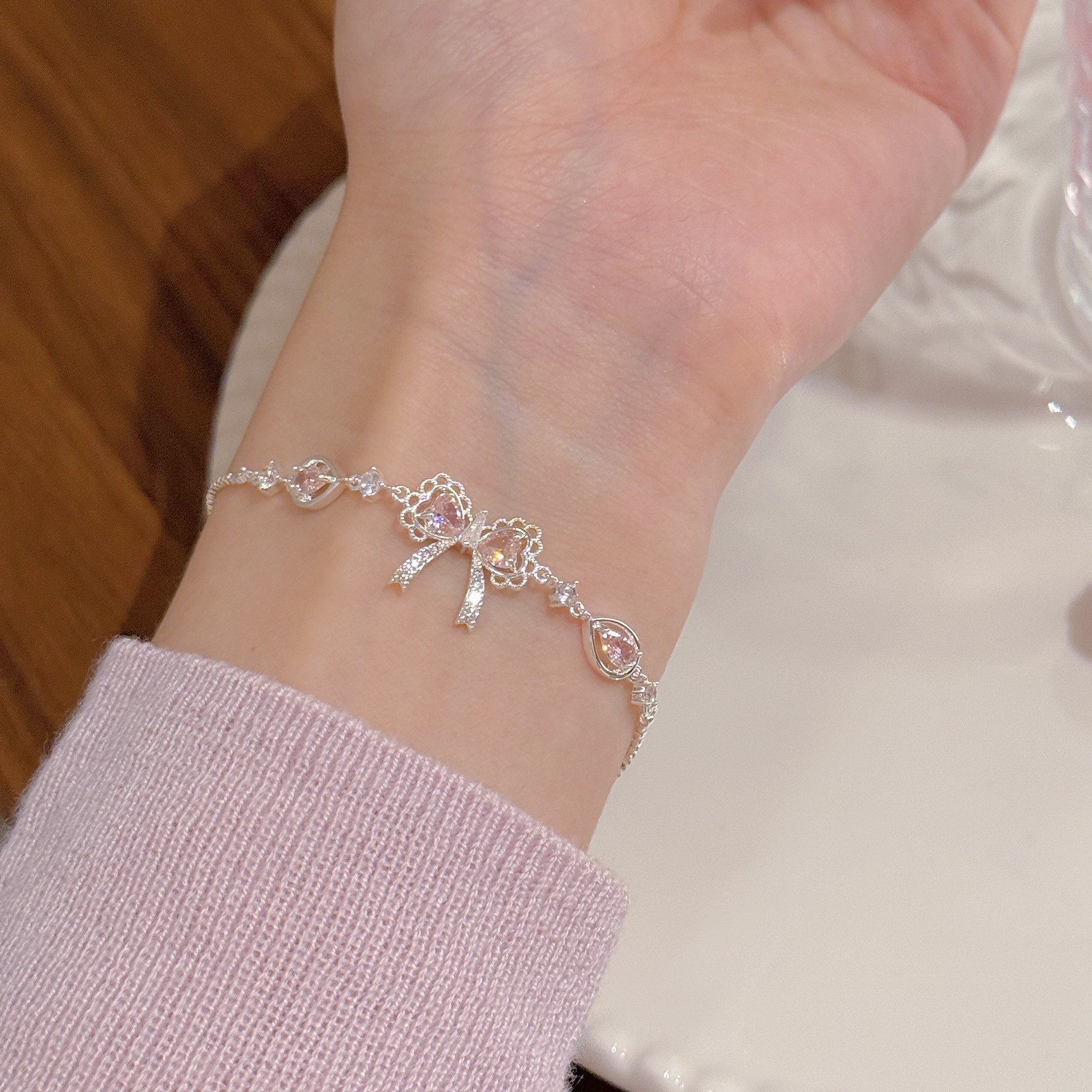 Lace bow -【bracelet/earrings】