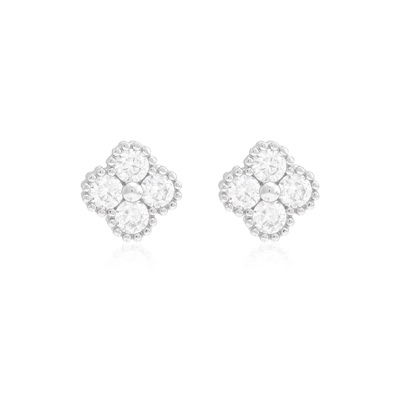 S925 Sterling Silver Tiny Sakura Stud Earrings