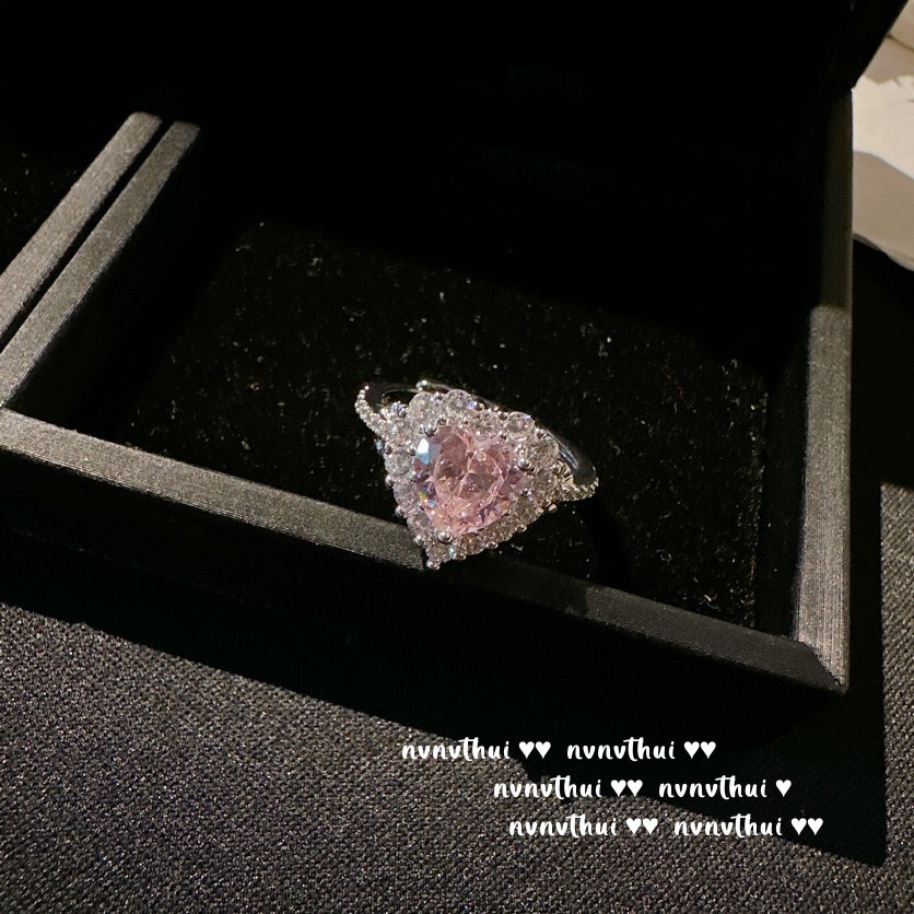 Sweetheart Peach Pink Heart Gemstone-Bracelet / Necklace / Ring / Earrings