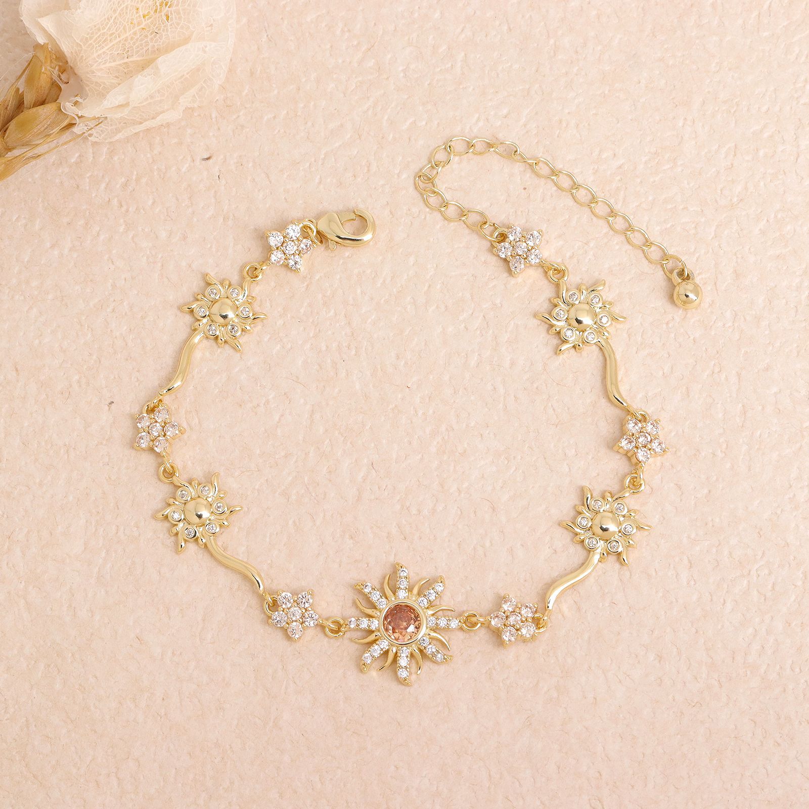 Sunburst Flower Bracelet / Necklace