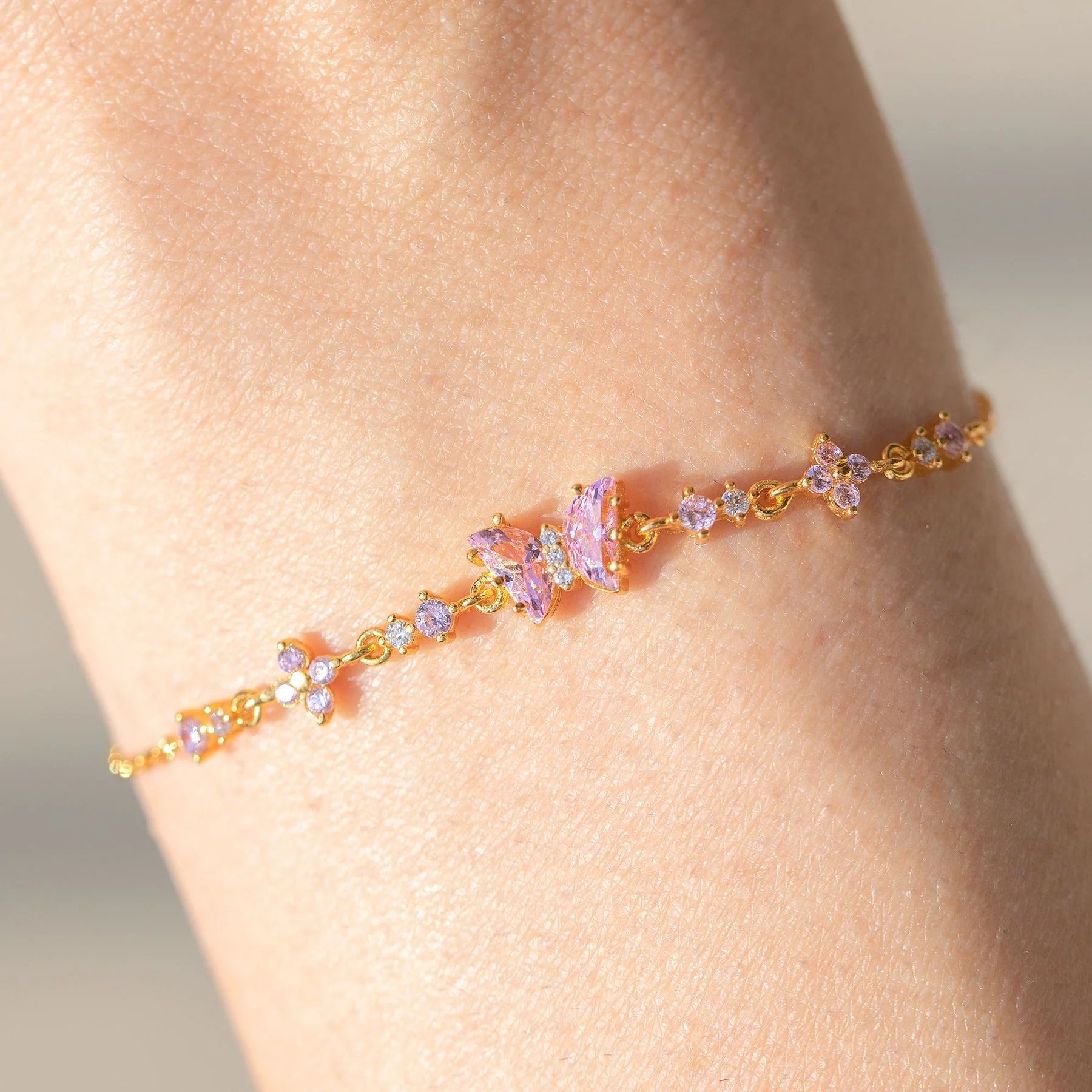 Pink Butterfly Bracelet