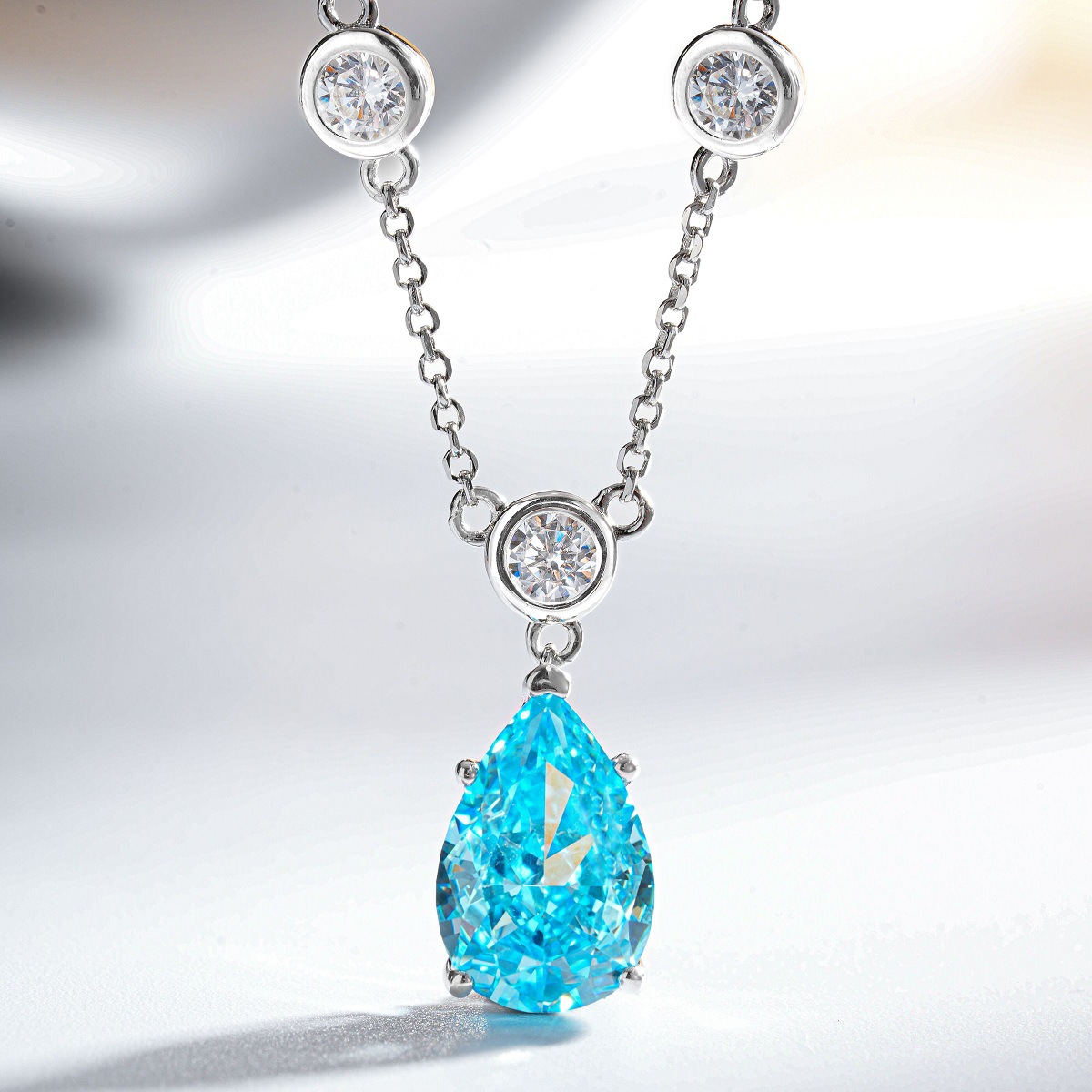 Oval Diamond Love Necklace