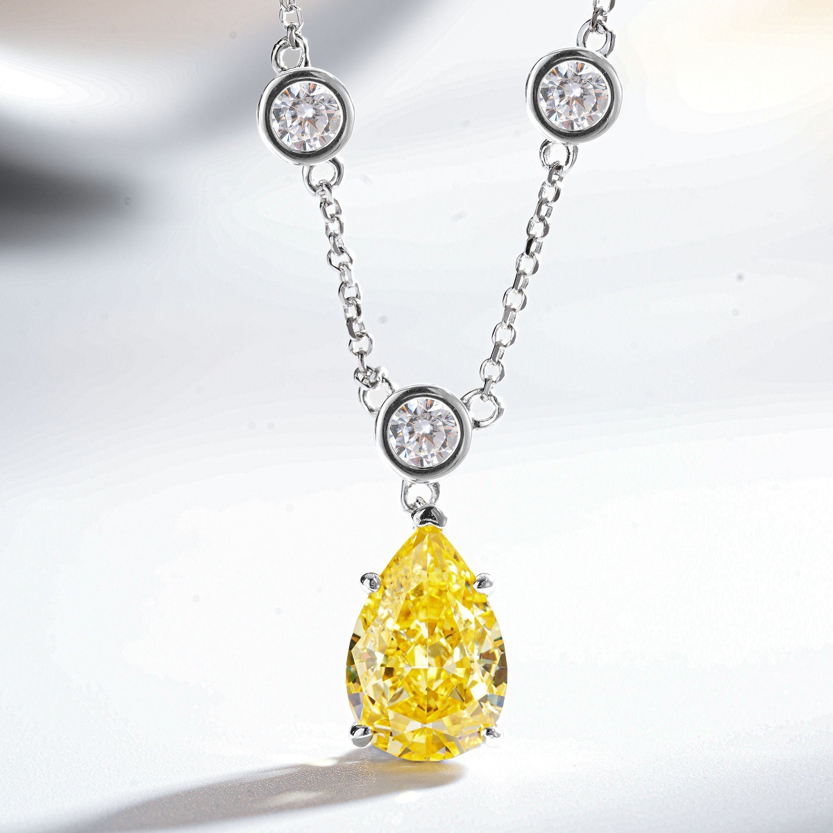Oval Diamond Love Necklace
