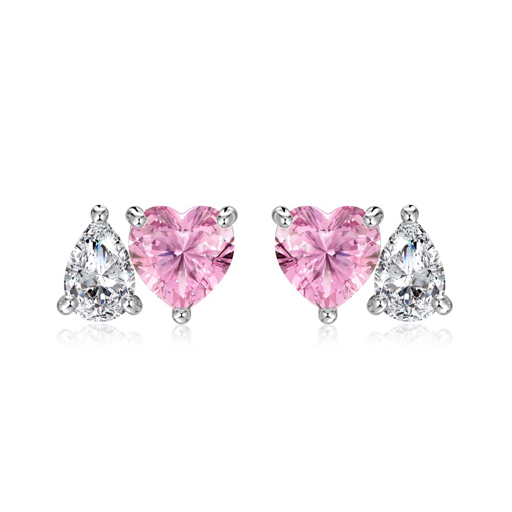 S925 Silver Heart & Water Drop -necklace/earrings·