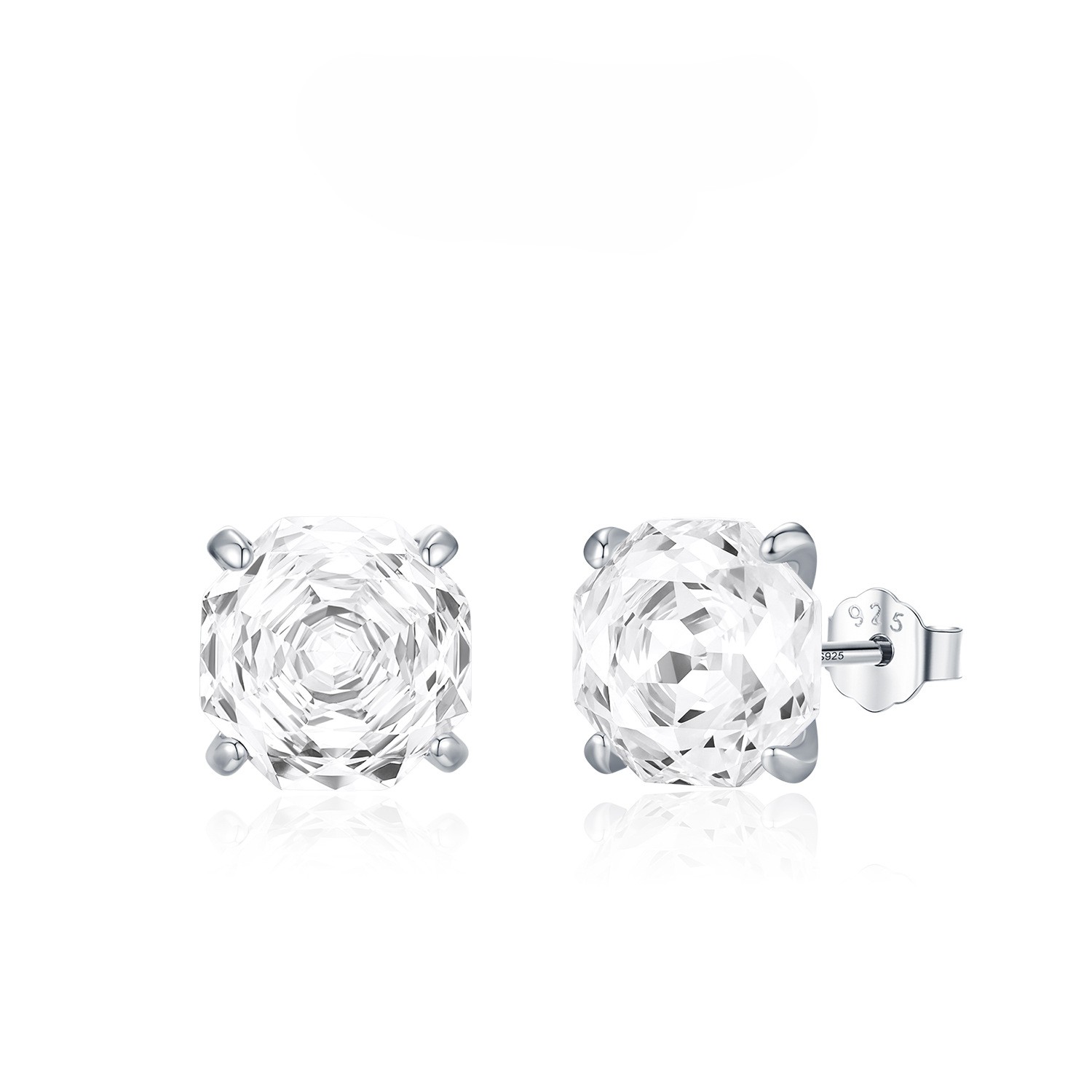 Rose flower Necklace / Earrings / Set - 925 silver