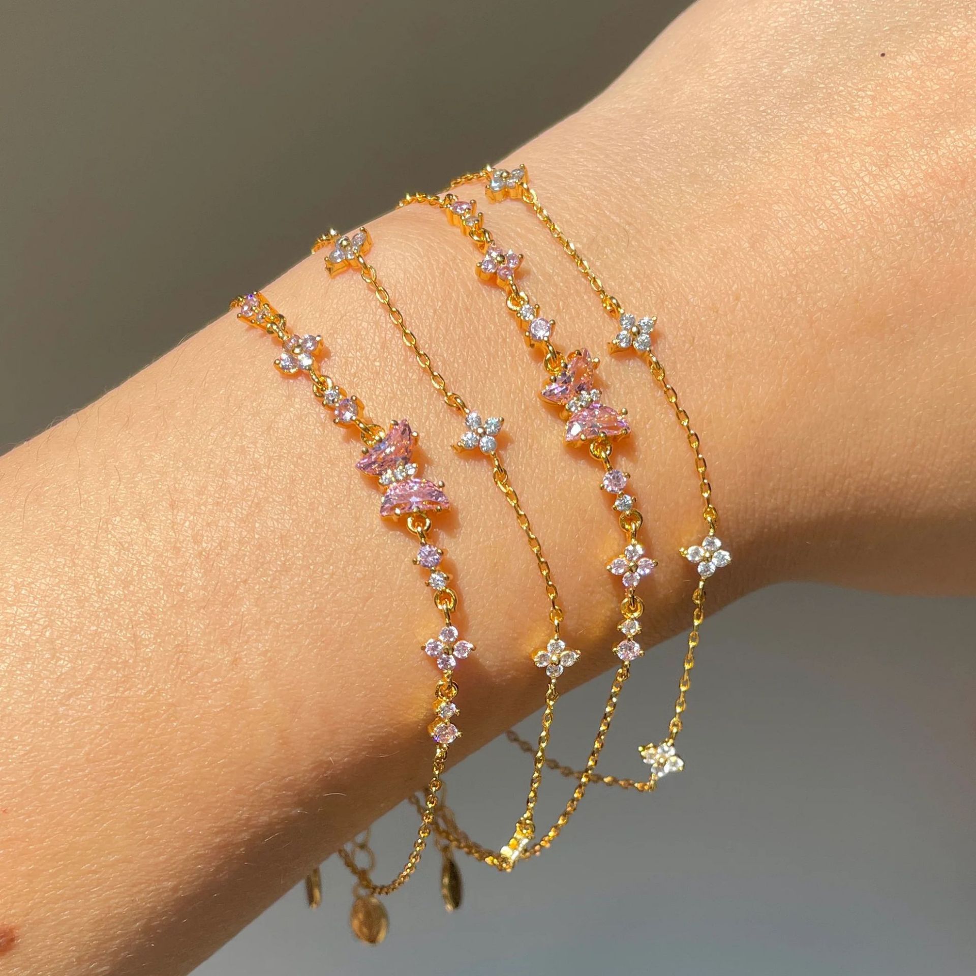 Pink Butterfly Bracelet