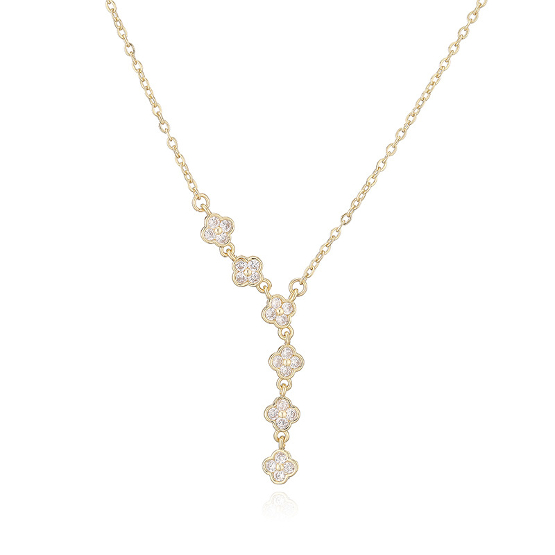 Four Sakura Tassel Necklace