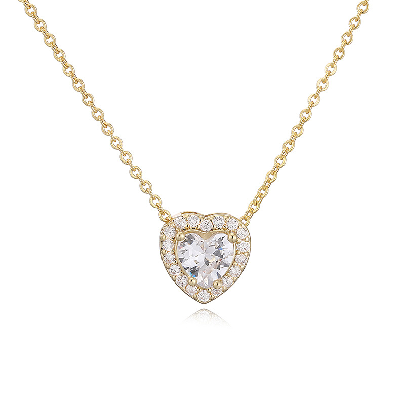 12 Monthly Birthstones Heart Necklace 