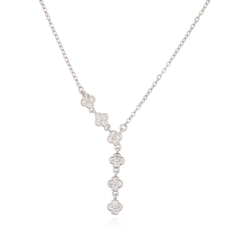 Four Sakura Tassel Necklace