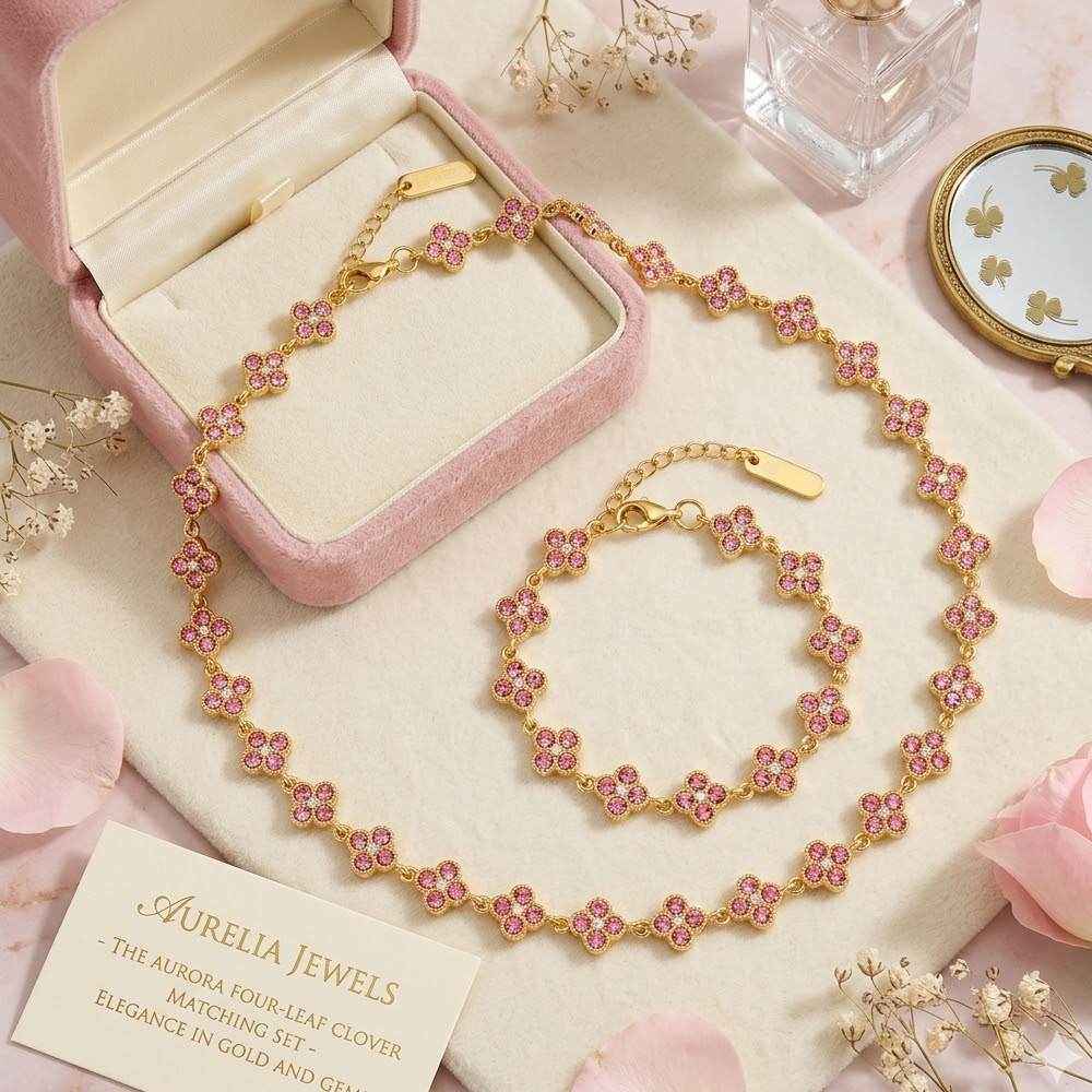 Solid Color Sakura Bracelet / Necklace / Ring / Earrings / Set