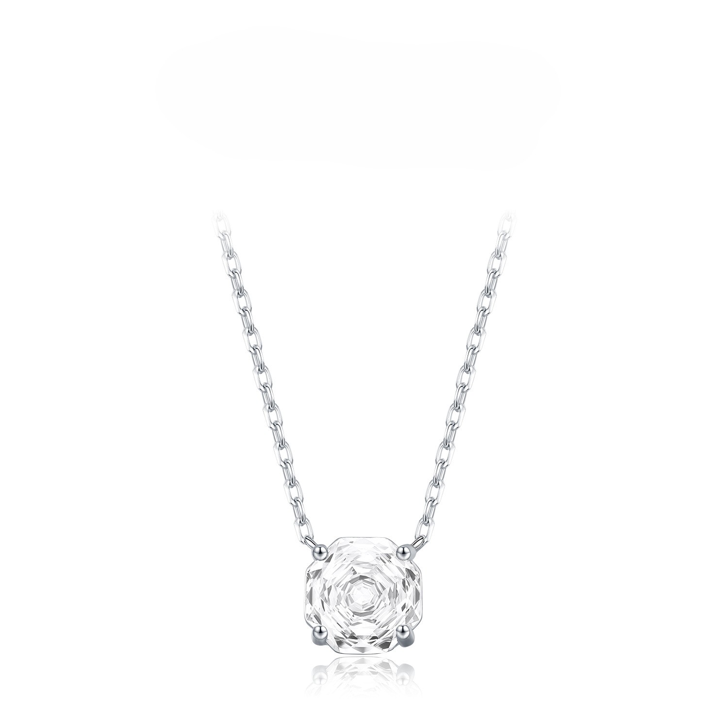 Rose flower Necklace / Earrings / Set - 925 silver