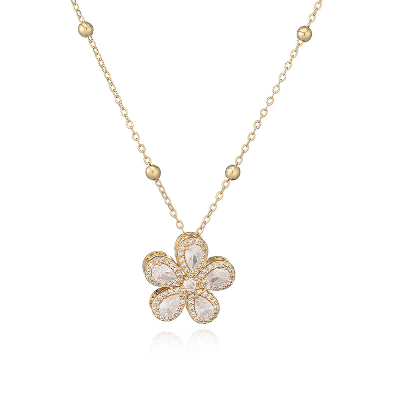 Five Petal Flower Necklace / Ring / Set