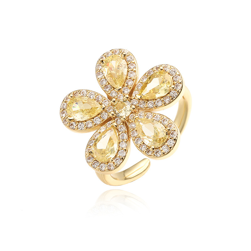 Five Petal Flower Necklace / Ring / Set