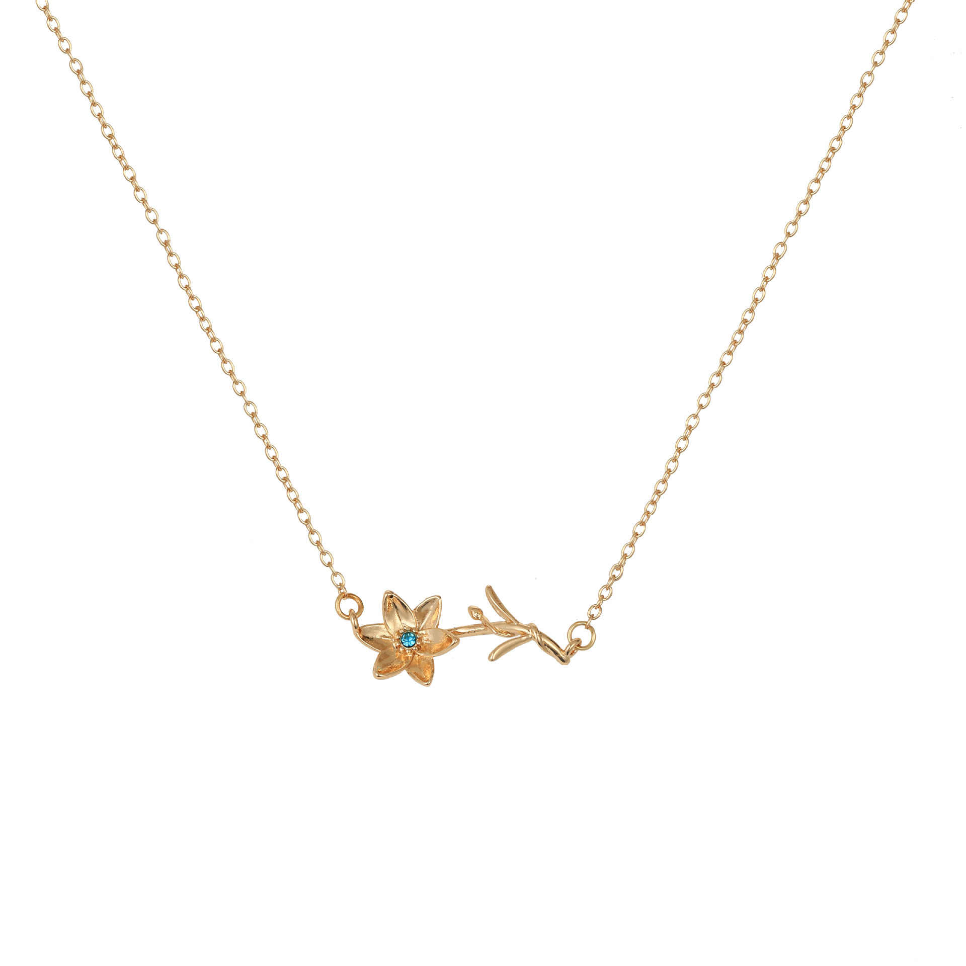 12 Months Birth Flower 3D Pendant Necklace