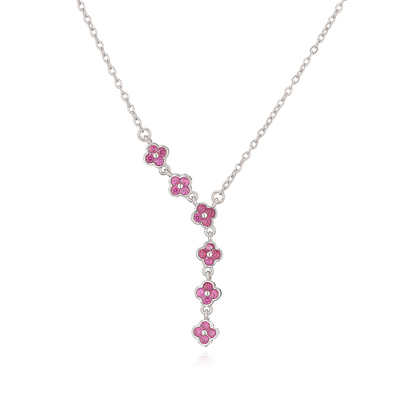 Four Sakura Tassel Necklace