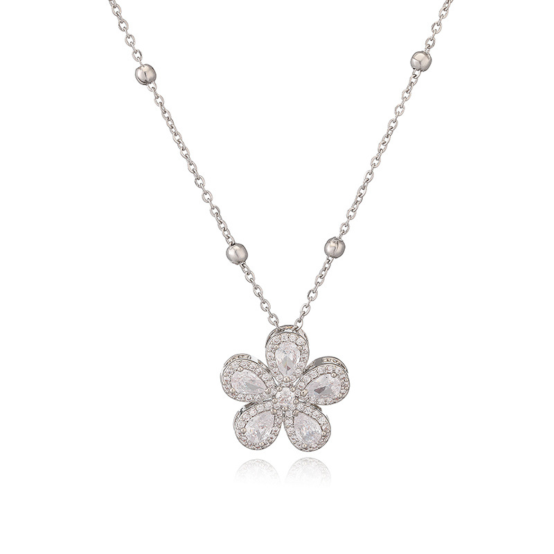 Five Petal Flower Necklace / Ring / Set