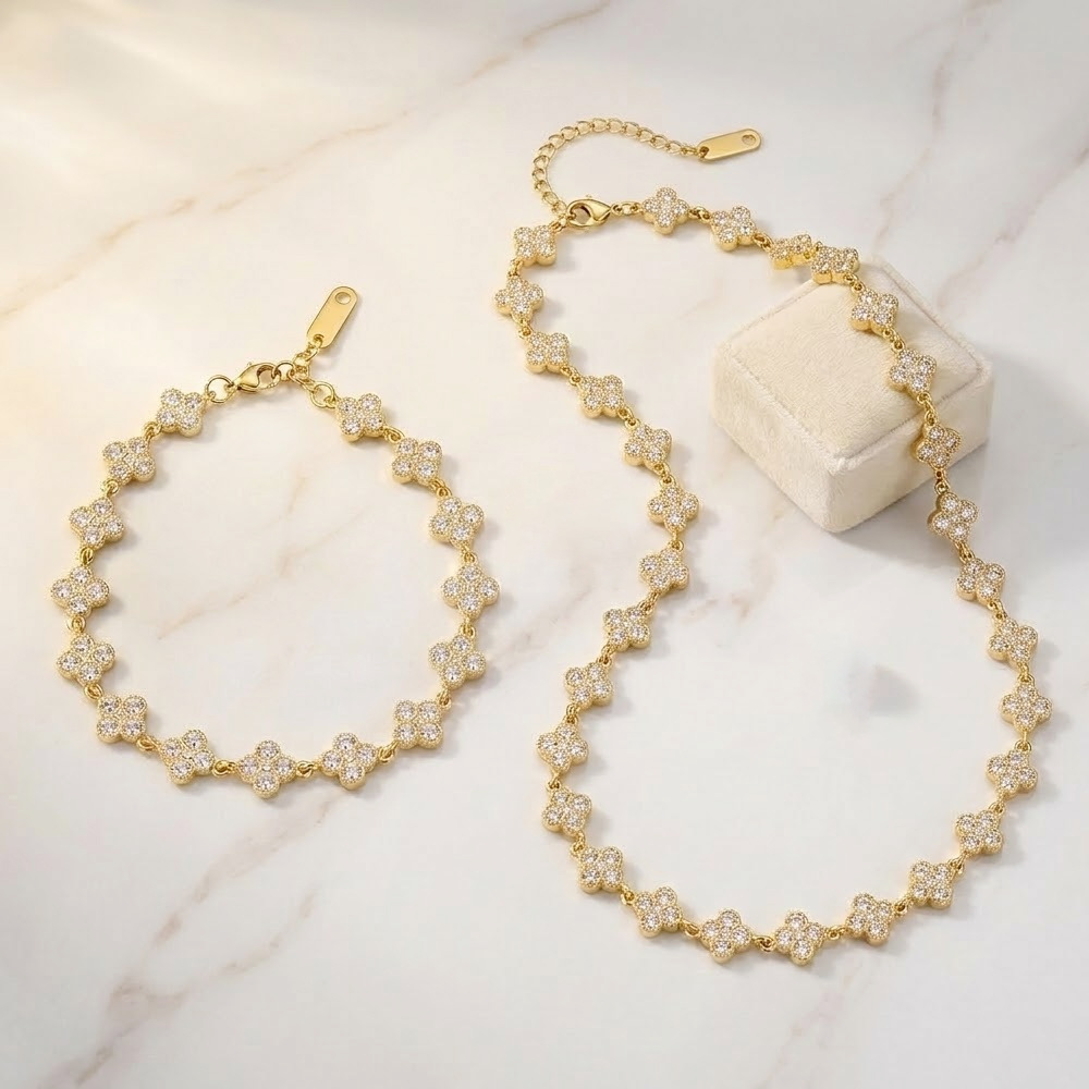 Solid Color Sakura Bracelet / Necklace / Ring / Earrings / Set