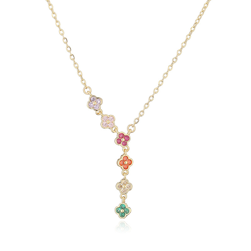 Four Sakura Tassel Necklace