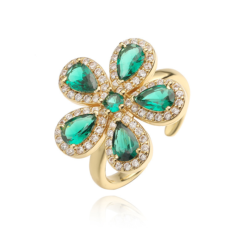 Five Petal Flower Necklace / Ring / Set
