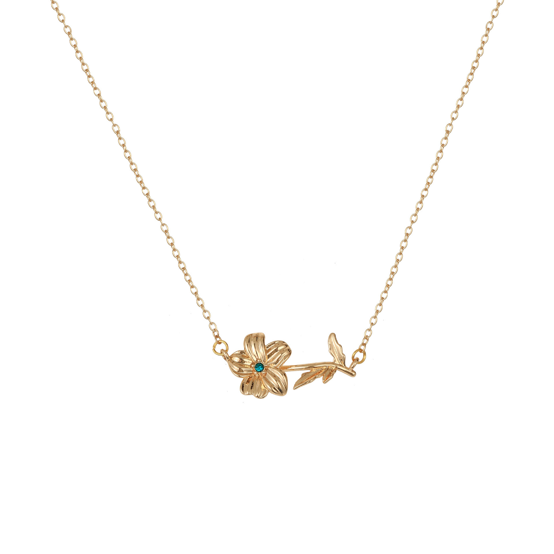 12 Months Birth Flower 3D Pendant Necklace