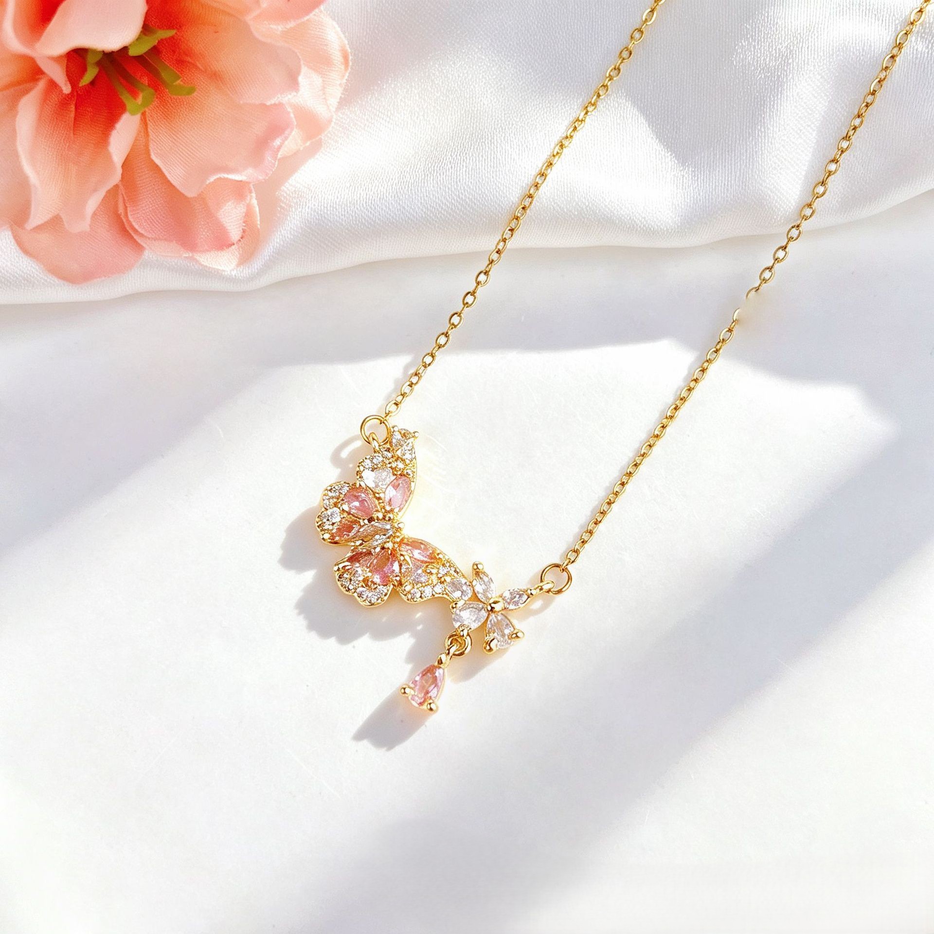 Sakura Water Drop-【necklace】