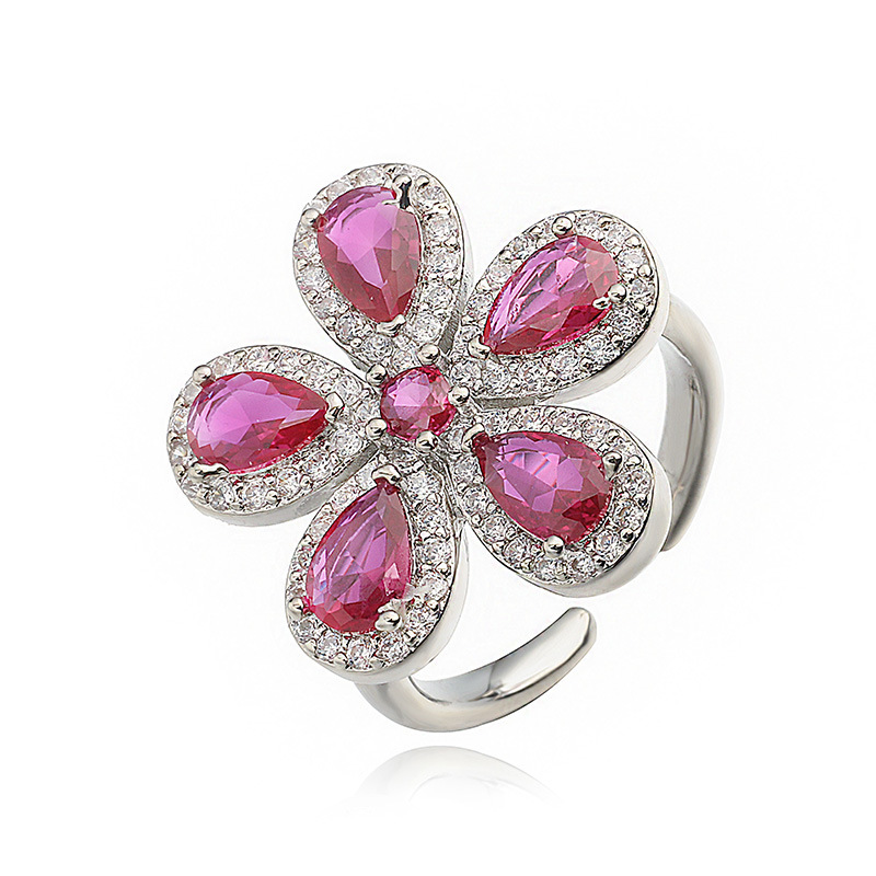 Five Petal Flower Necklace / Ring / Set