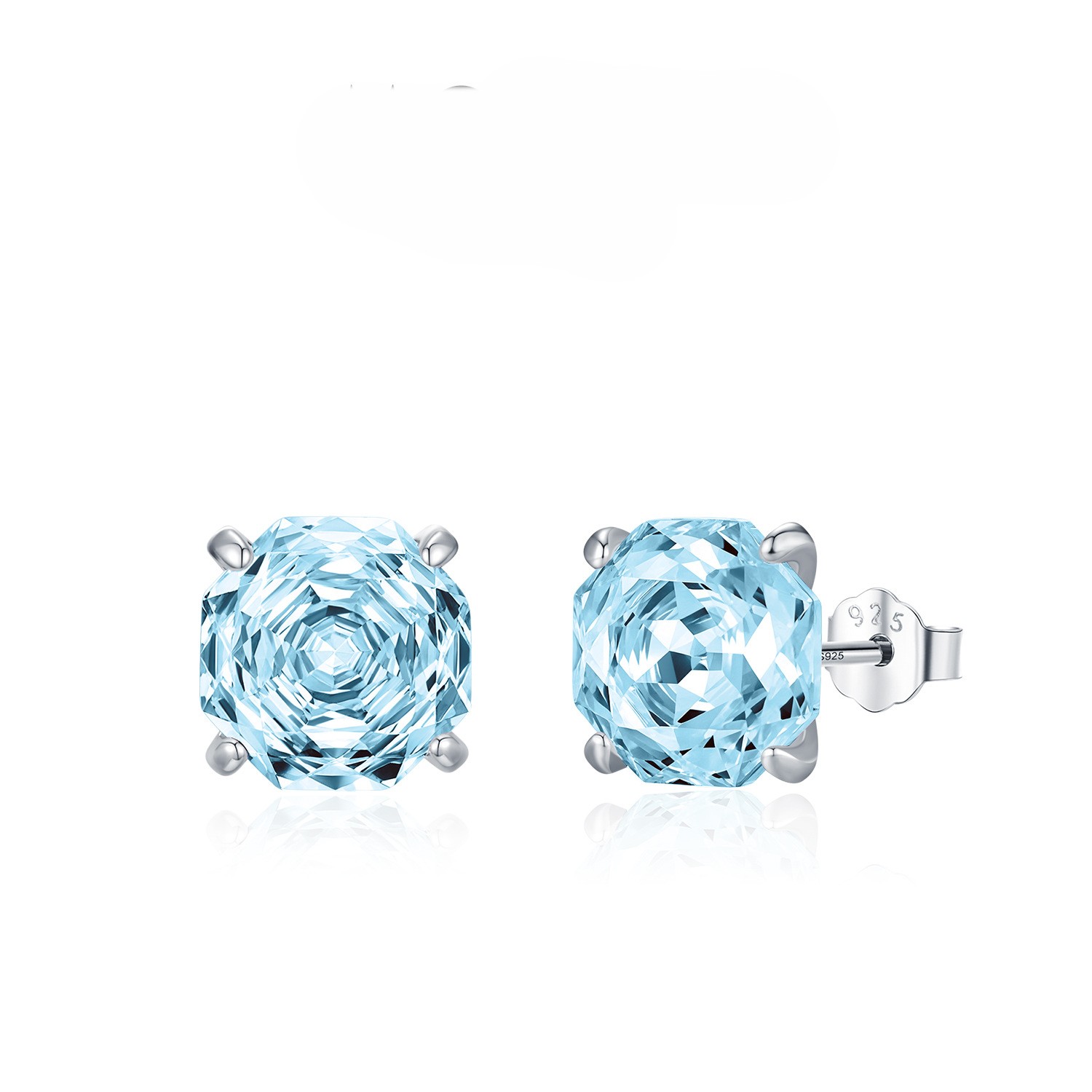 Rose flower Necklace / Earrings / Set - 925 silver