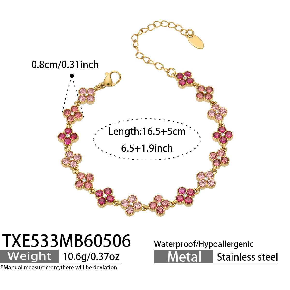 Luxury Sakura Bracelet / Necklace / Ring / Earrings / Set
