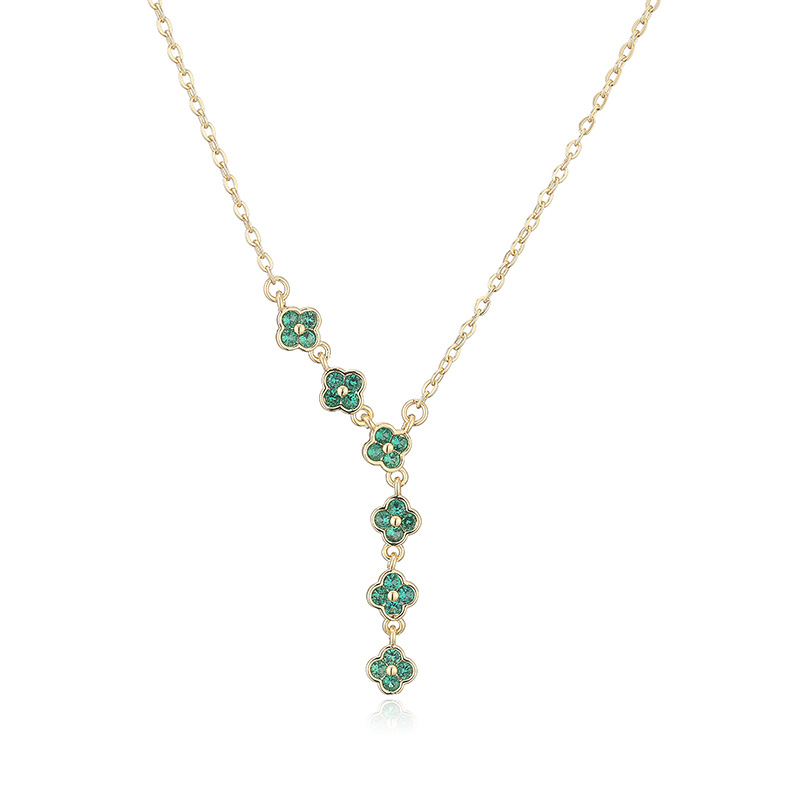 Four Sakura Tassel Necklace