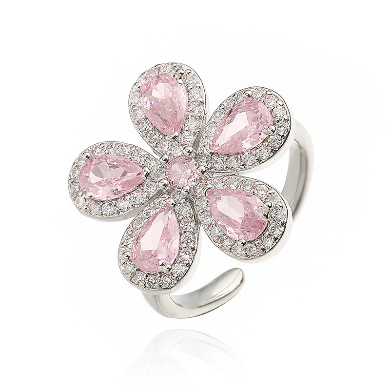 Five Petal Flower Necklace / Ring / Set