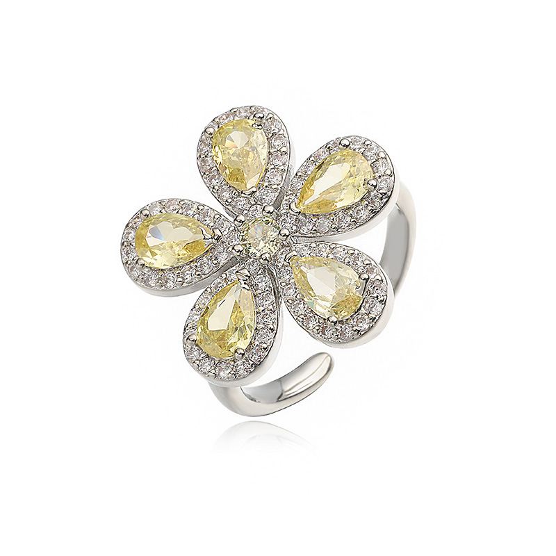 Five Petal Flower Necklace / Ring / Set