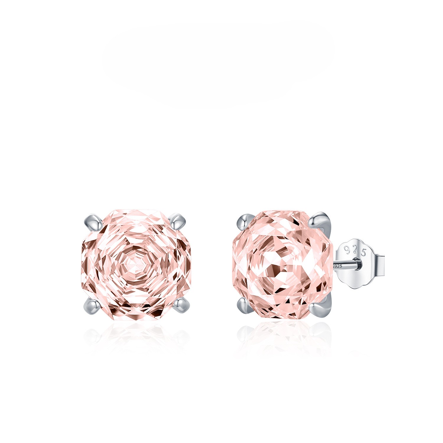 Rose flower Necklace / Earrings / Set - 925 silver