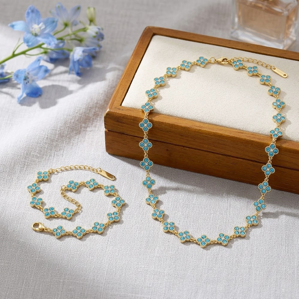 Solid Color Sakura Bracelet / Necklace / Ring / Earrings / Set